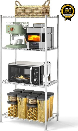 Tier silver metal storage - silver,